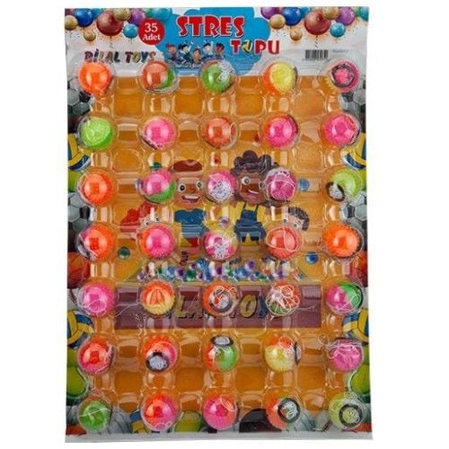 Toptan Oyuncak Kartelalı İpli Dikenli Top 35\'Li