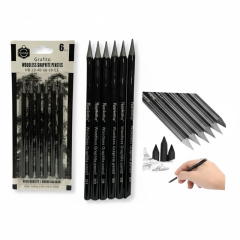 Toptan Kömür Kalemi ve Çizim Seti - 6'lı Grafito Set