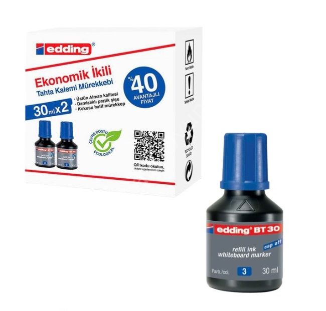 Toptan Tahta Kalemi Mürekkebi 2li Mavi