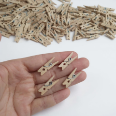 Toptan Ahşap Natural Mini Mandal