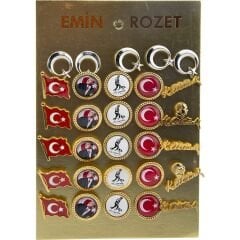 Toptan Yaka Rozeti Karışık Model