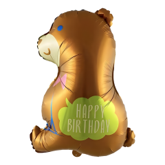 Toptan Folyo Balon Happy Birthday Ayı