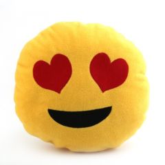 Toptan Emoji Yastık Kalpli Gülen Yüz Modeli