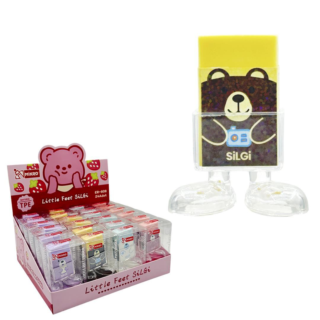 Toptan Mikro ER-808 Strawberry Bear Little Feet Silgi