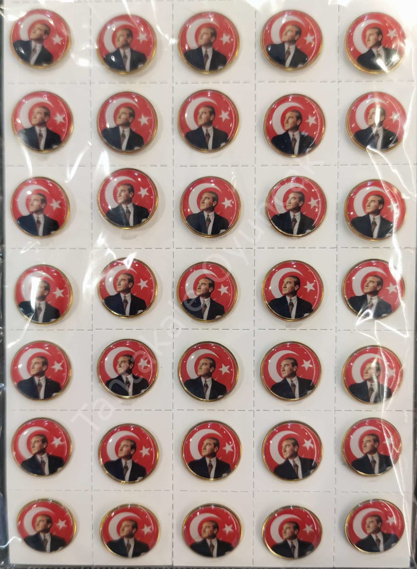 Toptan Yaka Rozeti Atatürk Türk Bayraklı