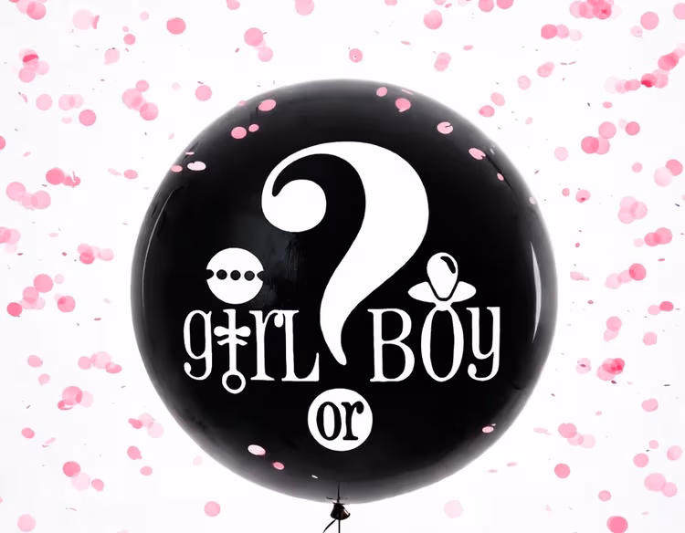 Toptan 18'' Cinsiyet Belirleme Balonu Pembe Konfetili