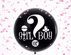 Toptan 18'' Cinsiyet Belirleme Balonu Pembe Konfetili