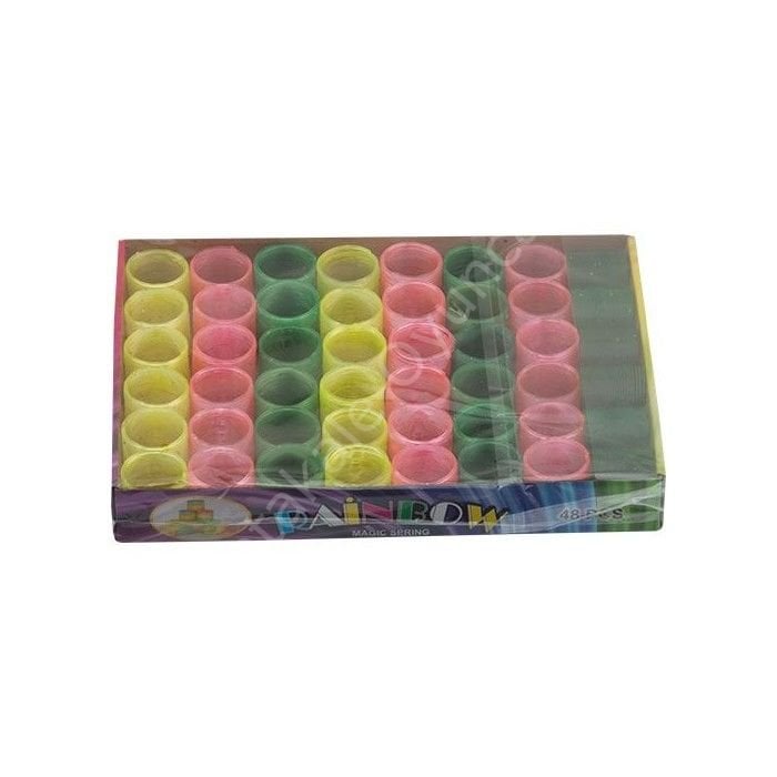 Toptan Oyuncak Kutulu Stres Yay 48 li 2,5 Cm