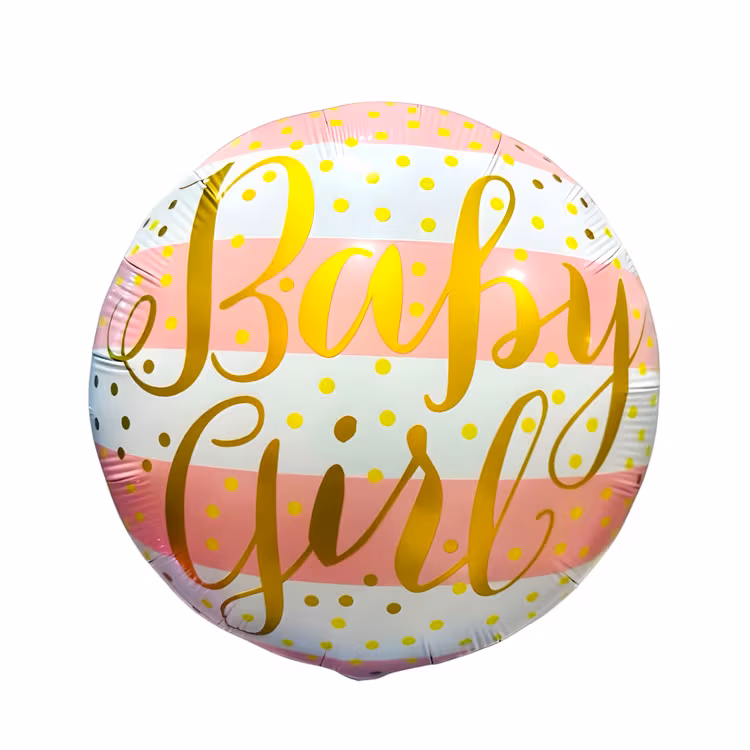 Toptan Folyo Balon Yuvarlak 18'' Baby Girl