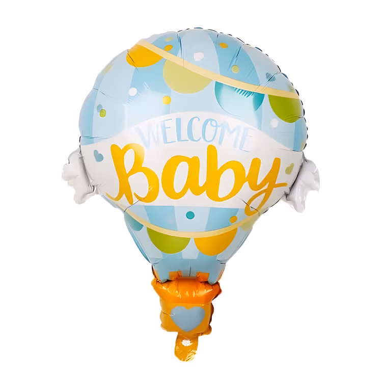 Toptan Folyo Balon Welcome Baby Mavi