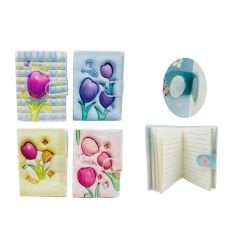 Toptan Cırtlı Defter Çiçek Desen