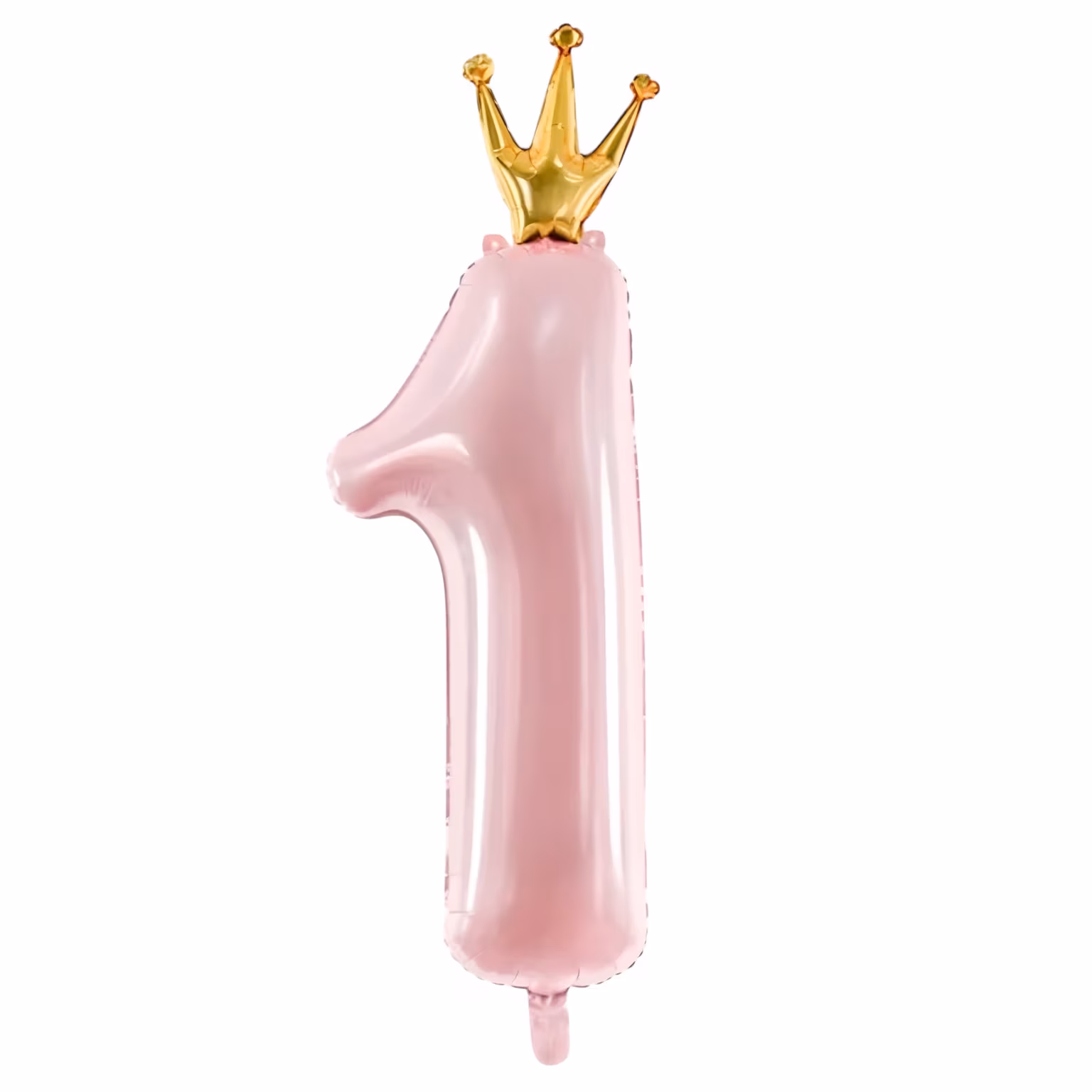 Toptan Folyo Balon Taçlı 1 Rakam Pembe