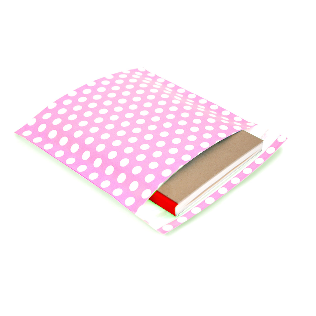 Toptan Pembe Bantlı Hediye Paketi 20x20 cm