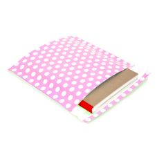 Toptan Pembe Bantlı Hediye Paketi 20x20 cm