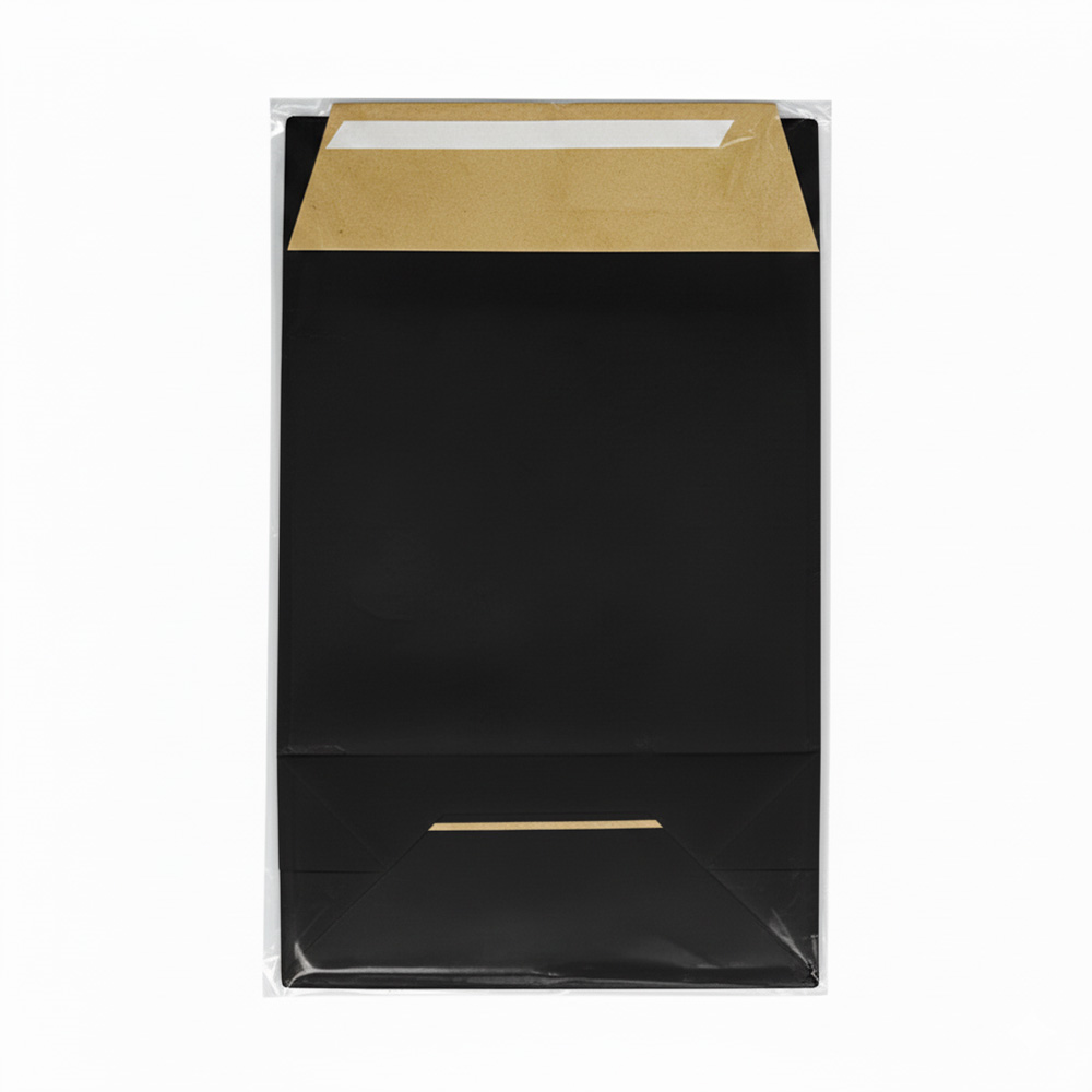 Toptan Bantlı Hediye Paketi 25x8x30.5 cm Siyah