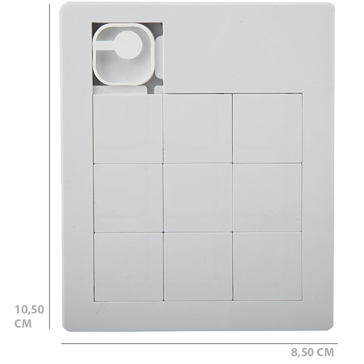 Toptan Büyük Beyaz Zeminli Boş Kaydırma Puzzle - 10.50 cm x 8.50 cm