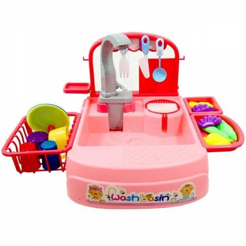 Toptan Oyuncak Modern Lavabo Set PEMBE