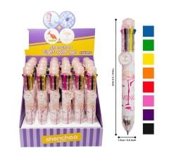 Toptan Tükenmez Kalem 8 Renk Flamingo Model