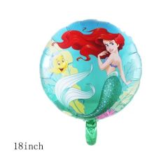 Toptan Folyo Balon  Deniz Kızı Yuvarlak Model