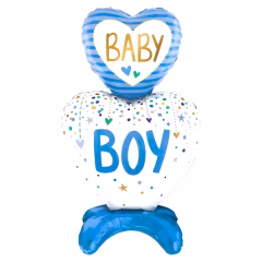 Toptan Ayaklı Folyo Balon Baby Boy Mavi