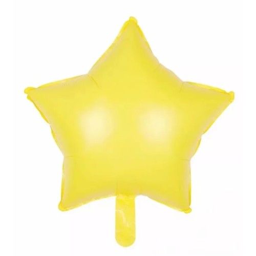 Toptan Folyo Balon  Makaron Sarı Yıldız Model