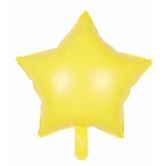 Toptan Folyo Balon  Makaron Sarı Yıldız Model