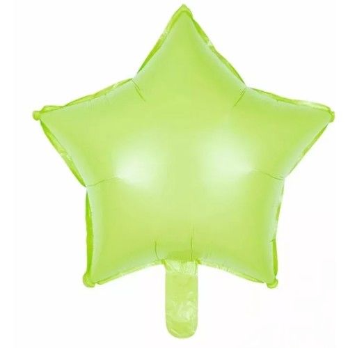 Toptan Folyo Balon  Makaron Yeşil Yıldız Modeli