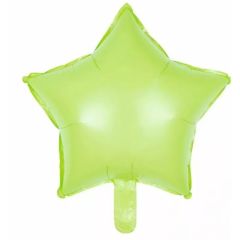 Toptan Folyo Balon  Makaron Yeşil Yıldız Modeli
