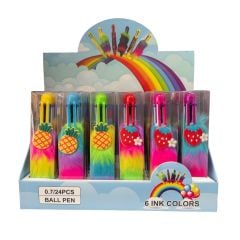 Toptan Meyveli Tüylü Tükenmez Kalem 6 renk