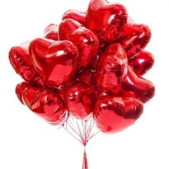 Toptan Folyo Balon 18 İnç kırmızı Kalp Model