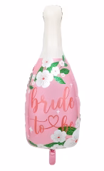 Toptan Folyo Balon Pembe Bride To Be Şişe