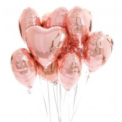 Toptan Folyo Balon 18 İnç Rose Gold Kalp Model