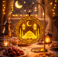 Toptan Ledli Ramazan Süsü - Camii Silüetli Dekoratif Aydınlatma