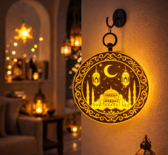Toptan Ledli Ramazan Süsü - Camii Silüetli Dekoratif Aydınlatma
