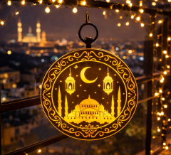 Toptan Ledli Ramazan Süsü - Camii Silüetli Dekoratif Aydınlatma