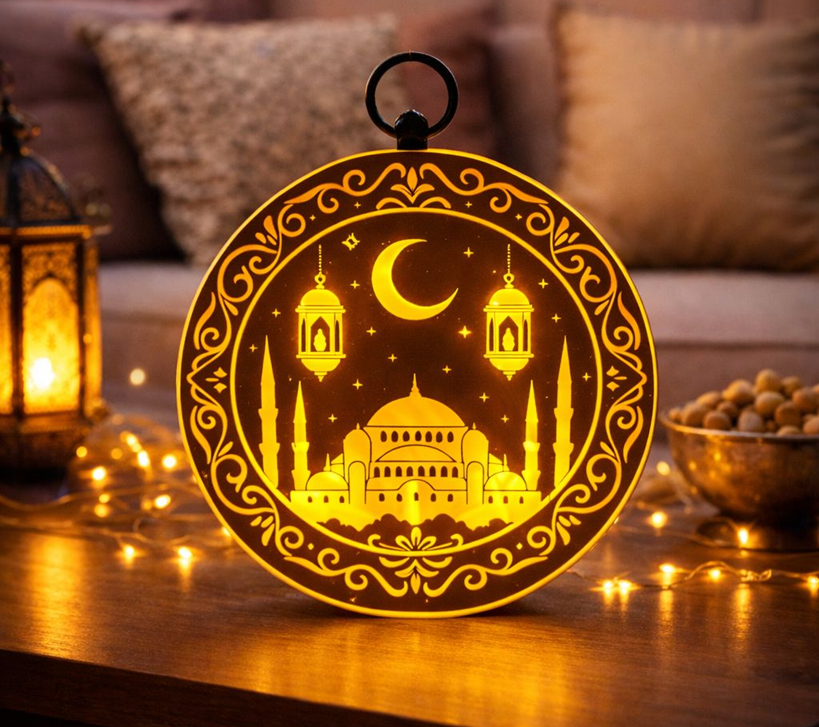 Toptan Ledli Ramazan Süsü - Camii Silüetli Dekoratif Aydınlatma