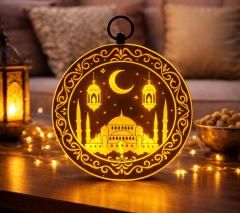 Toptan Ledli Ramazan Süsü - Camii Silüetli Dekoratif Aydınlatma