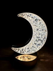 Toptan Kristal Görünümlü Ledli Ay Masa Lambası