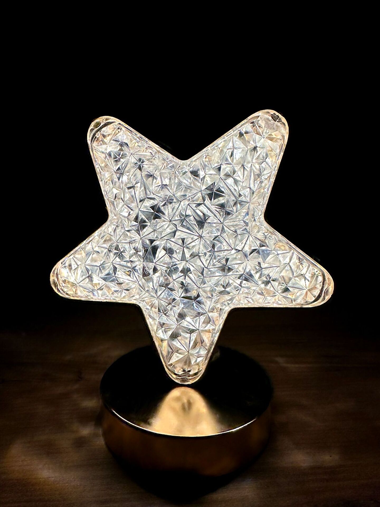 Toptan Kristal Görünümlü Ledli Yıldız Masa Lambası