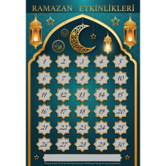 Toptan Ramazan Ayı Aile Etkinlik Tablosu