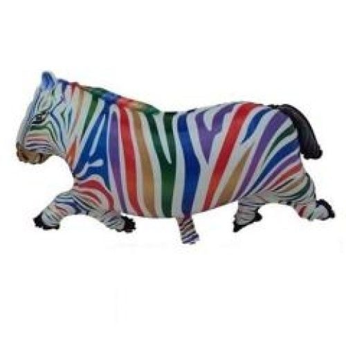 Toptan Folyo Balon Ayaklı Renkli Zebra Model