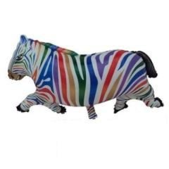 Toptan Folyo Balon Ayaklı Renkli Zebra Model