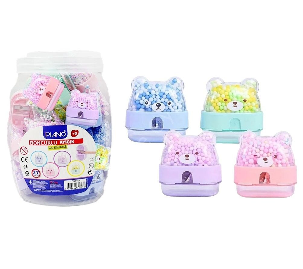 Toptan Kalemtıraş Boncuklu Ayıcık