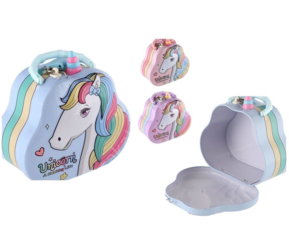Toptan Metal Kilitli Kumbara Unicorn