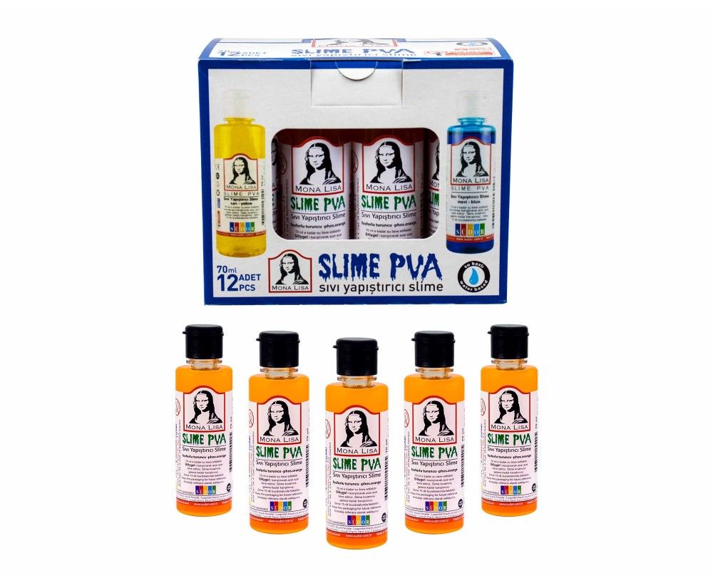 Toptan Sıvı Yapıştırıcı Slime Fosforlu Turuncu emn