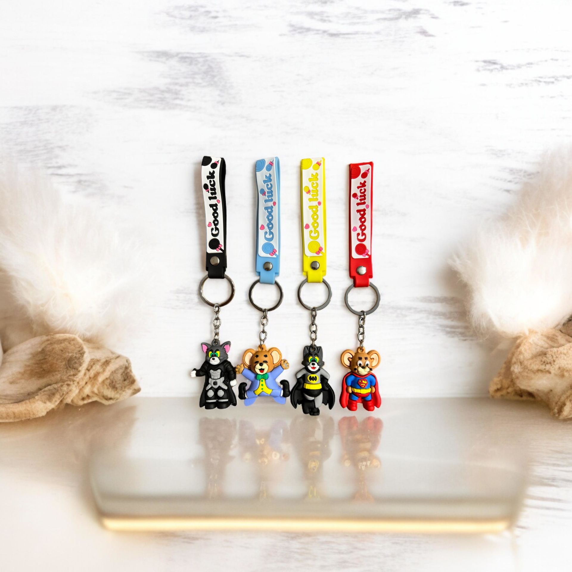 Toptan Anahtarlık Tom Ve Jerry Süper Kahraman Model