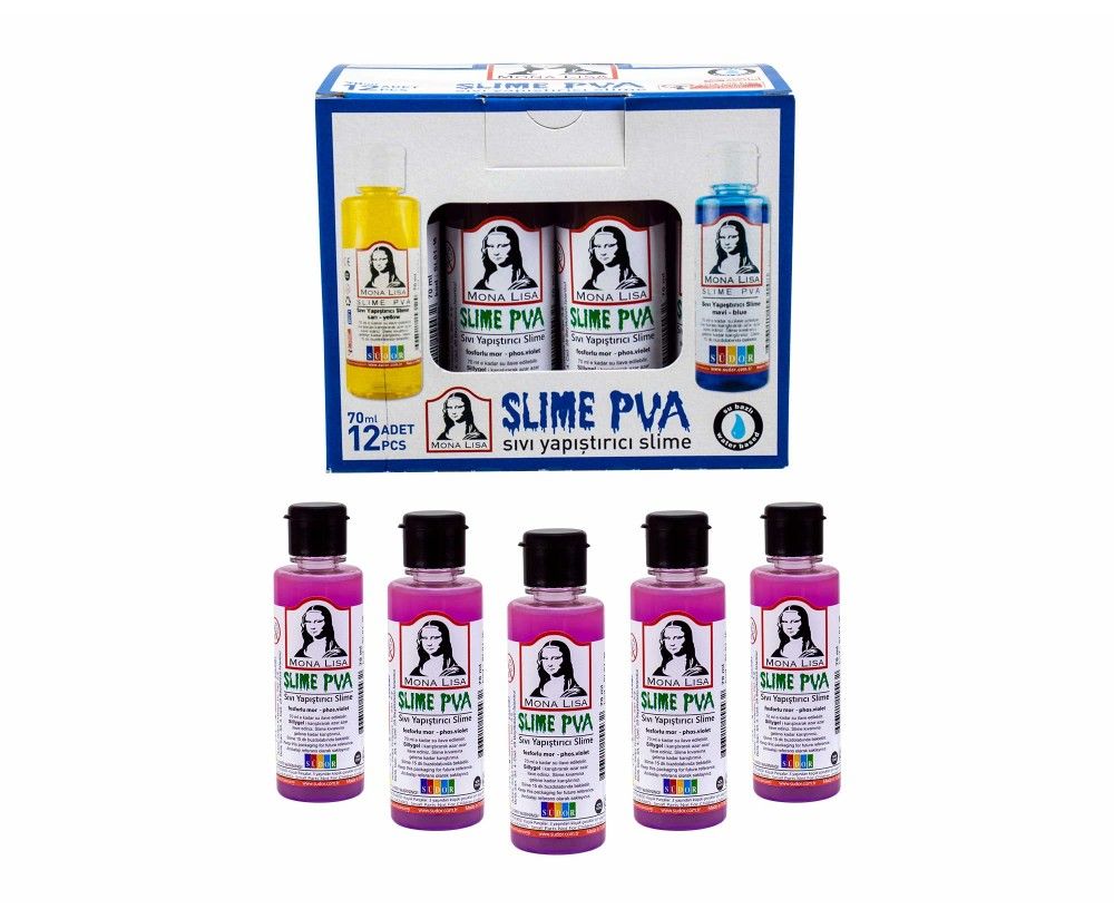 Toptan Sıvı Yapıştırıcı Slime Fosforlu Mor emn