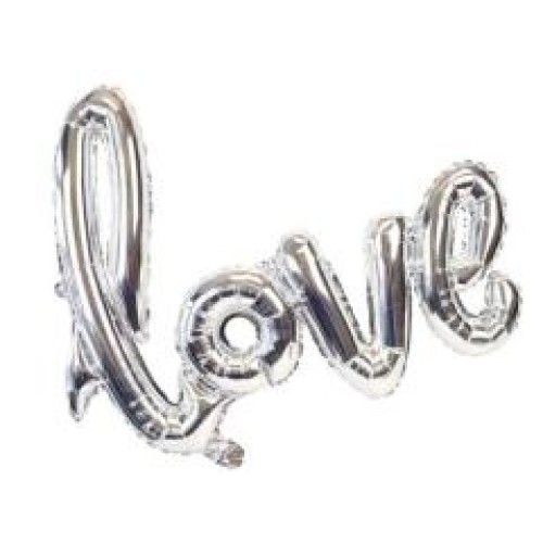 Toptan Folyo Balon Büyük Gümüş Love  Model