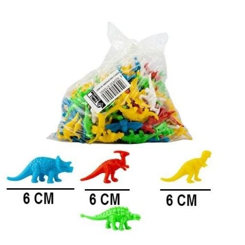 Toptan Oyuncak Poşetli Mini Dinozor Seti 100'Lü