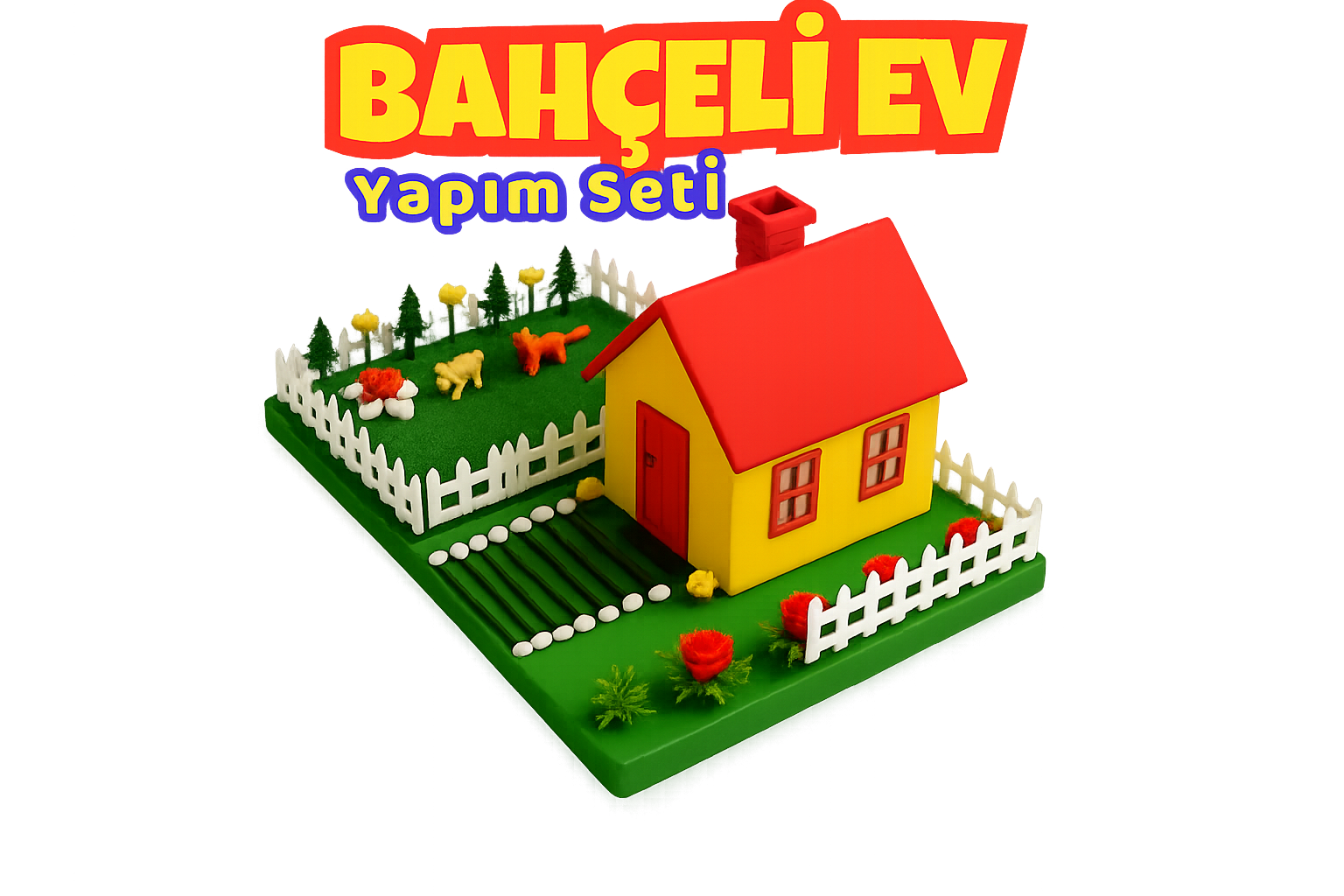 Toptan Maket Bahçeli Ev Yapım Seti